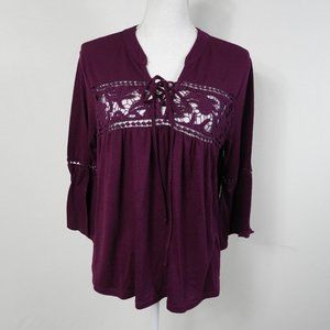 Cato Peasant Top Purple